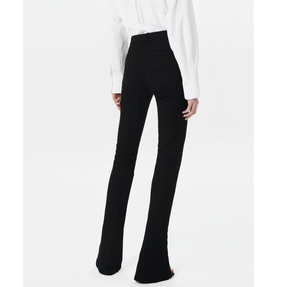 VERSACE Jeans Couture Boot Cut Mid Rise Pant Size 24 Black